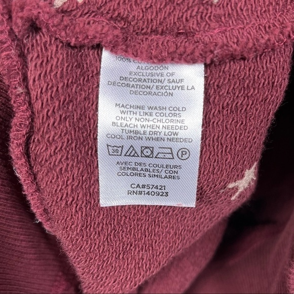 Lou & Grey Loft Burgundy Embroidered Shooting Star Terry Sweatshirt Top
Size S - Picture 5 of 6